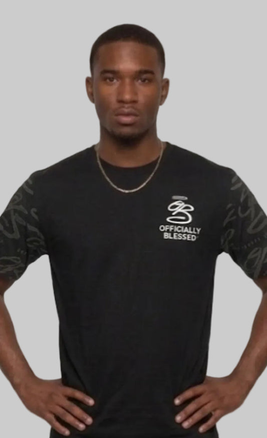 Blessed logo print